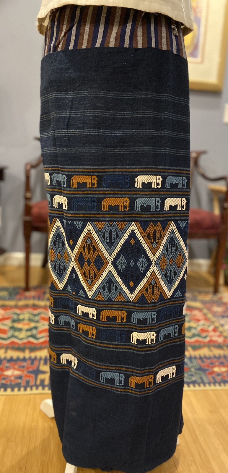 Thai traditional pattern woven sarong, Thai wrap sarong, Thai wrap skirt, cotton