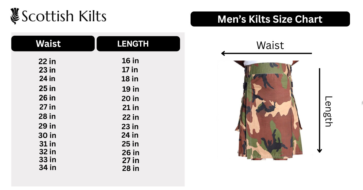 Military Camo Utility Kilt