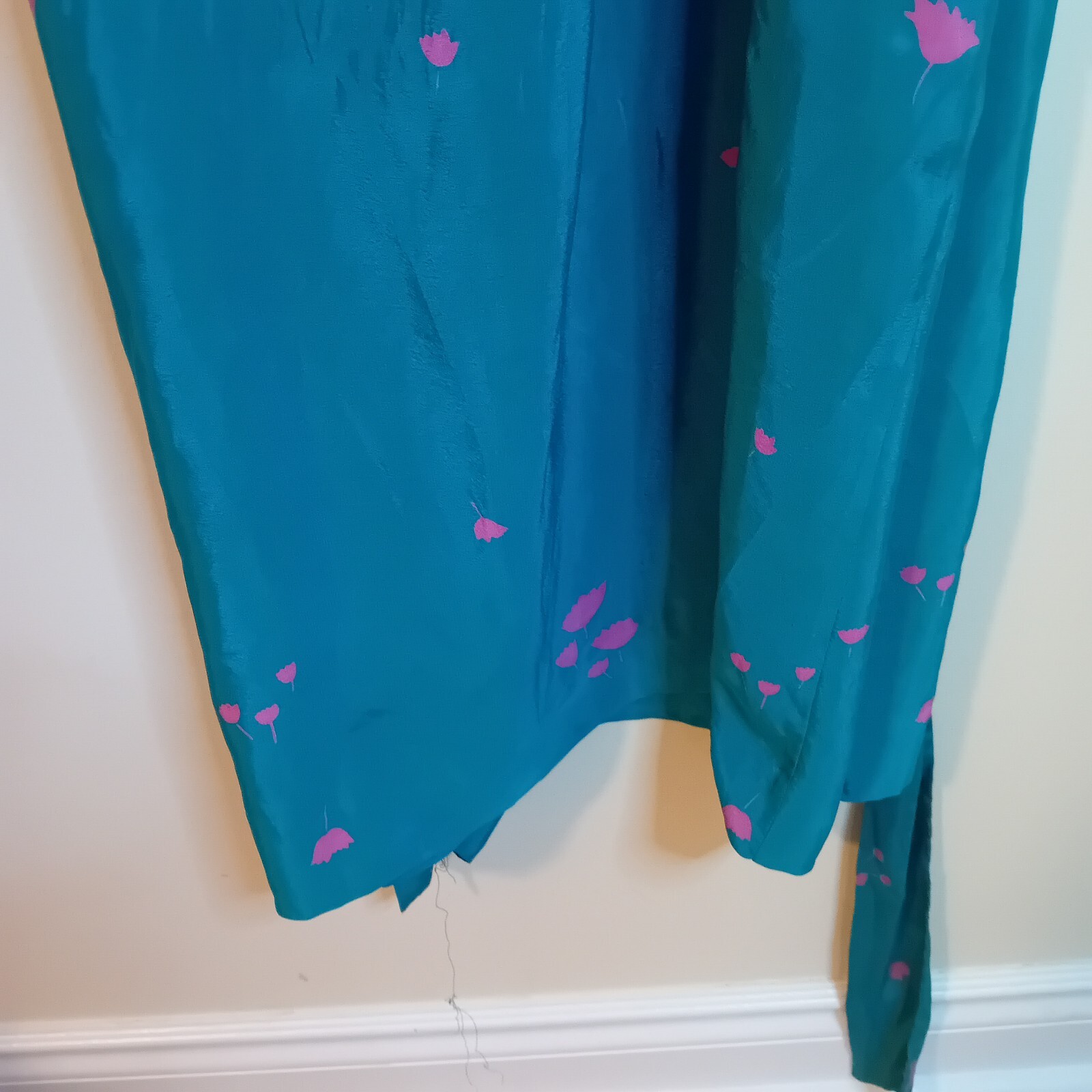 Vintage 1980s Flora Kung Korea Traditional Korean Hanbok Dress Modest Wrap 12