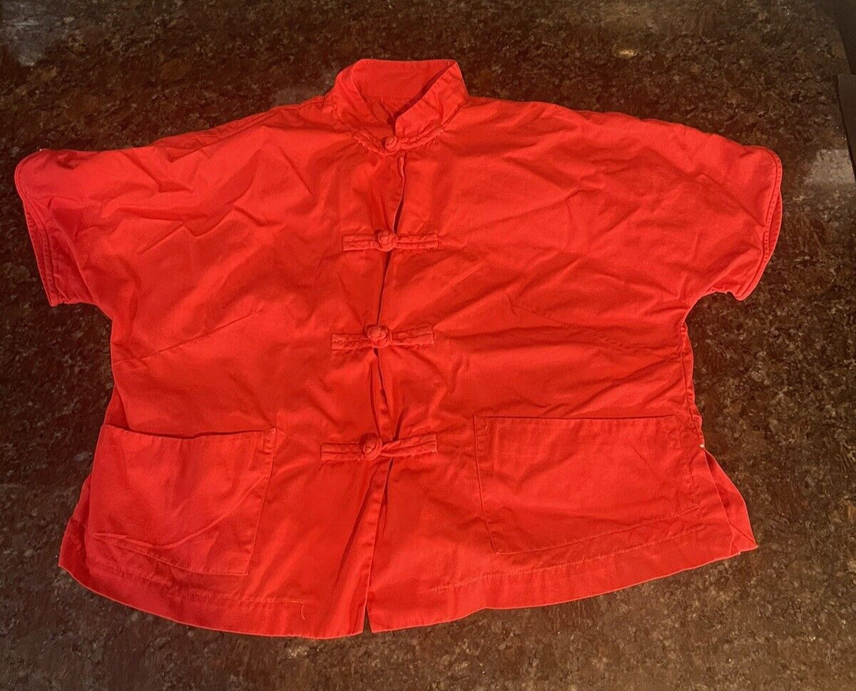 VINTAGE CHILDS RED SHIRT AND PANTS FROM JAPAN ~ SIZE 2/3 NO TAG ~ OVER 40 YEARS