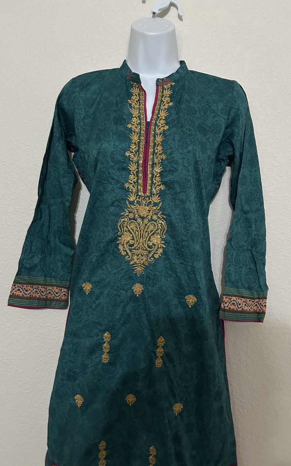 Women’s Indian Pakistani Shalwar Kameez 3 Piece Stitched Lawn Suit Size M