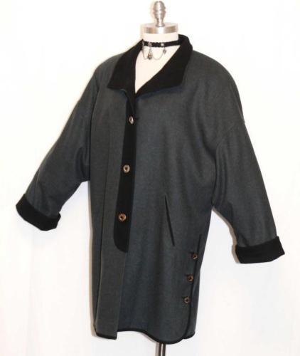 BOILED WOOL Over Coat Jacket Long Winter WARM Women GERMAN Hunting B47″ 16 L