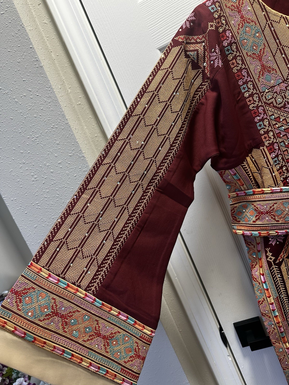 A Gorgeous Luxury Beautiful Woman Thobe Palestinian And Jordanian Embroidered