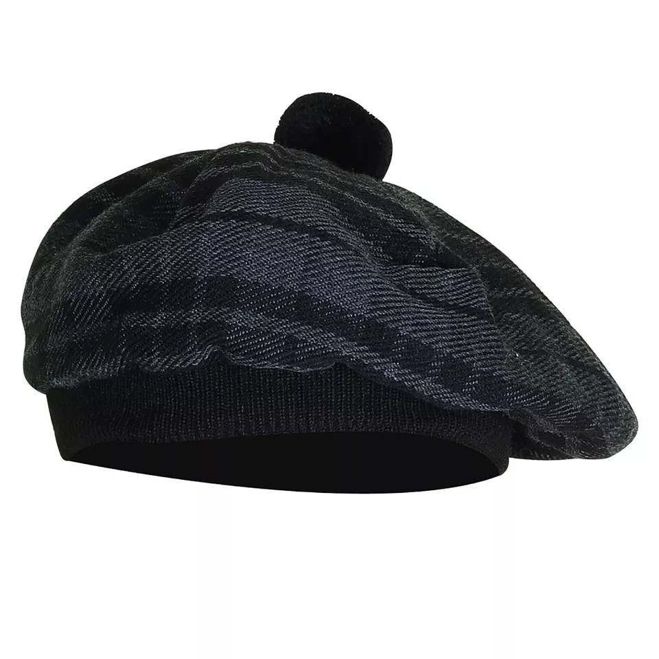 Men’s Grey Watch TAM o’ SHANTER Bonnet Beret Balmorals Tartan Tammy Hat