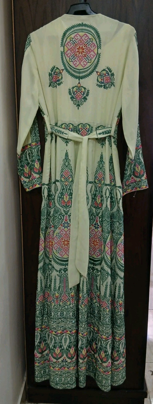 Traditional Palestinian Thobe Embroidered Dress Jordanian Caftan Henna Wedding