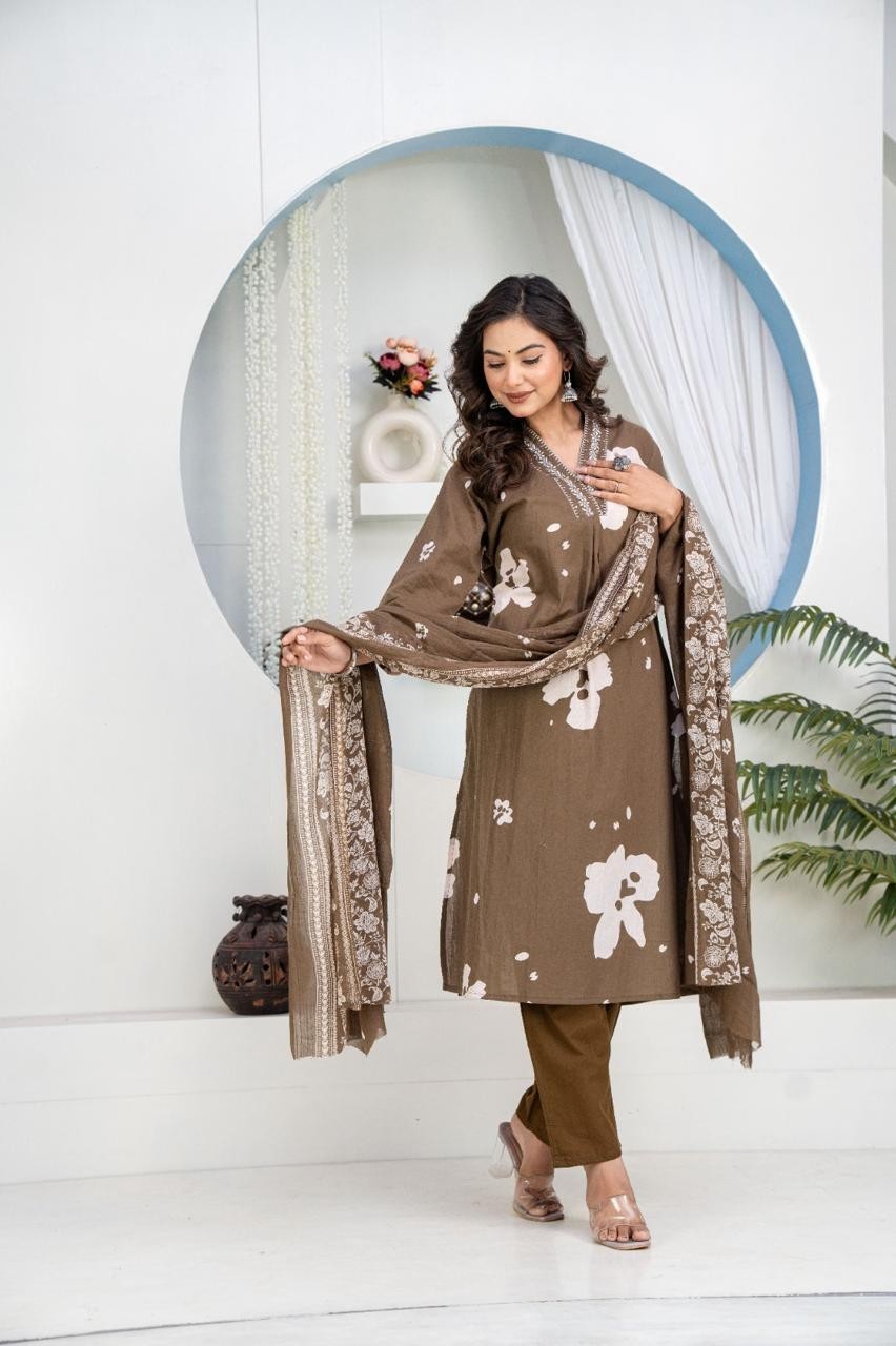 Plus Size Stitched Kurta Palazzo Dupatta Set, Women’s Pakistani Salwar Kameez