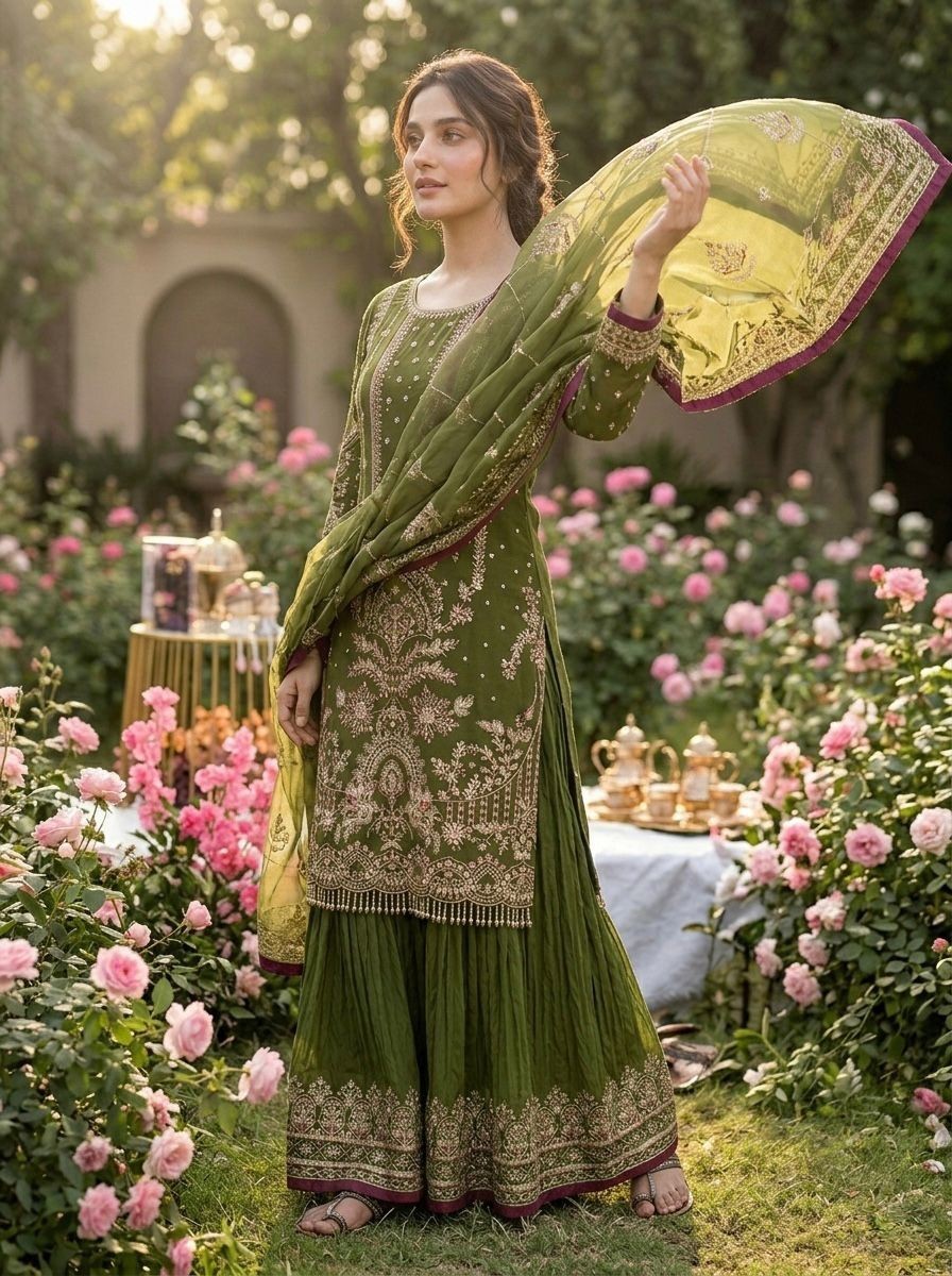 Mahendi Pakistani Salwar Kameez ReadyMade Dress Suits Wedding Party Bollywood