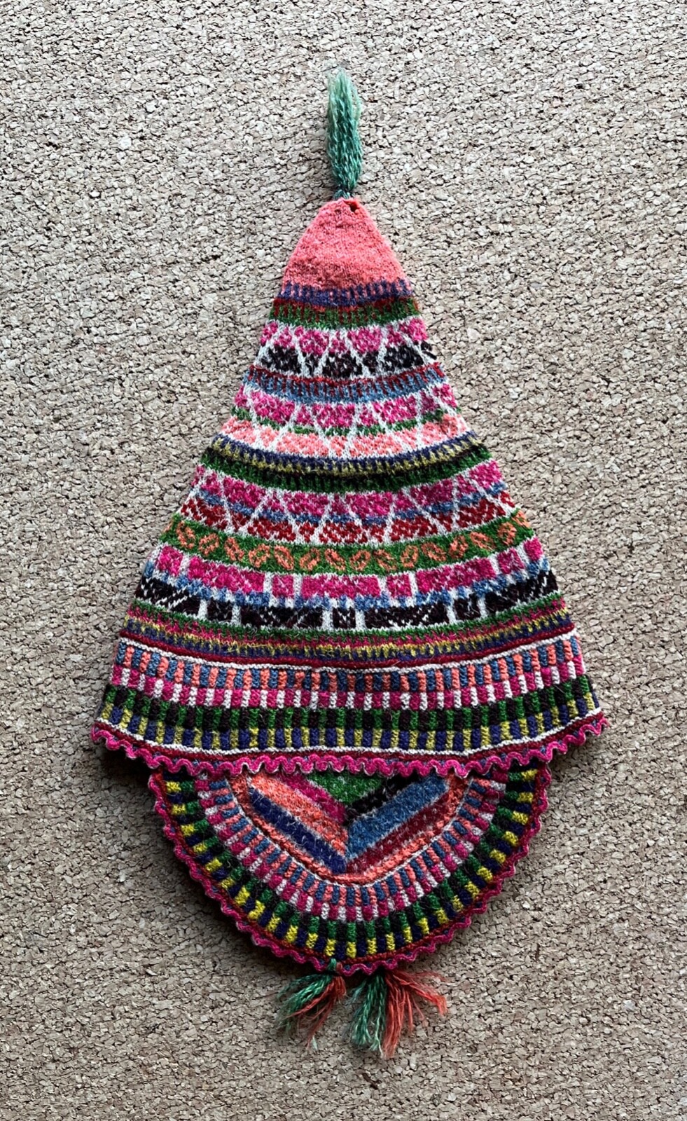 Vintage Hand Knit Peruvian Quechua Chullo Hat