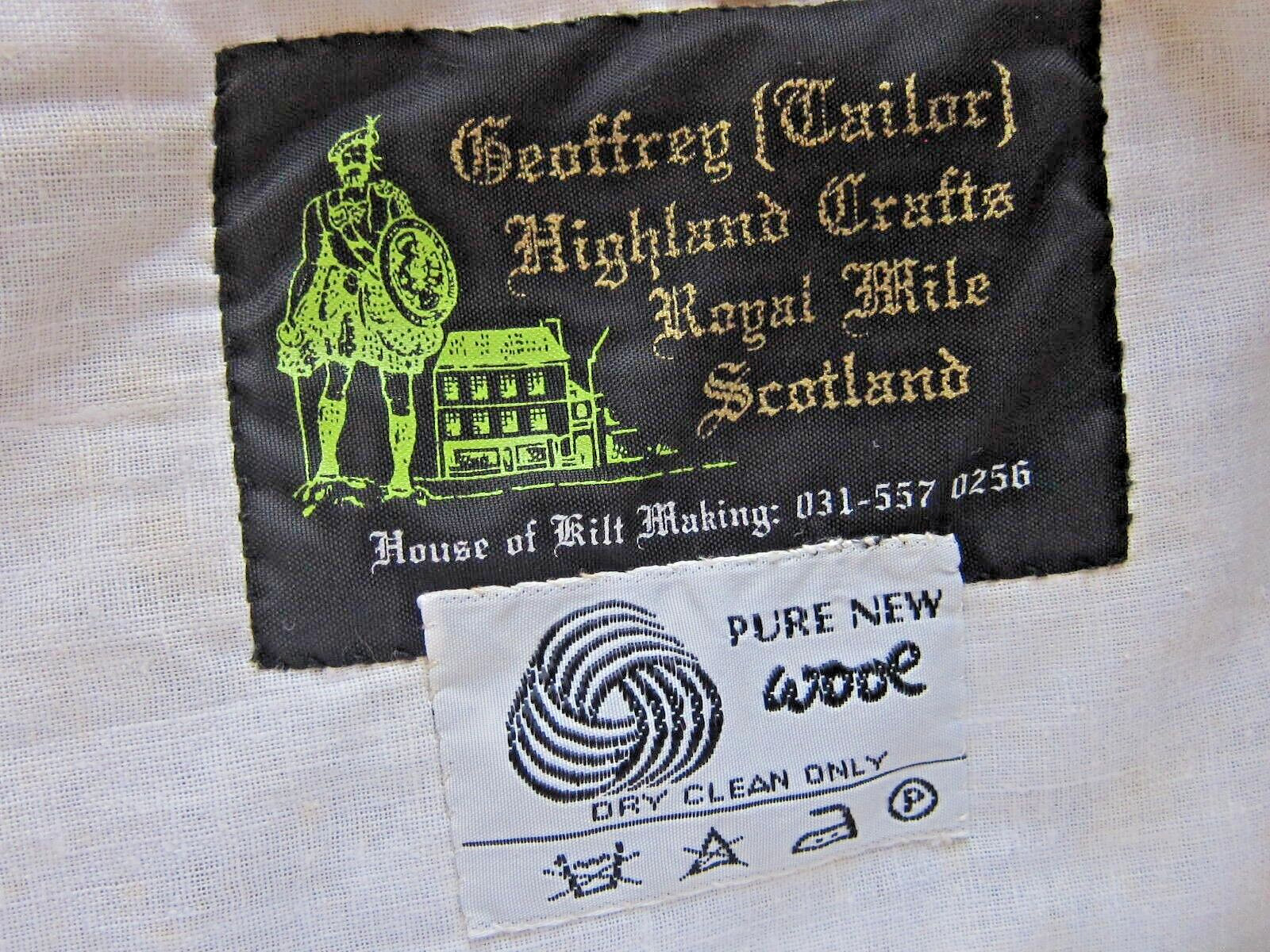 Womens Geoffrey Tailor Highland Royal Mile Scotland Wool Tartan Kilt & Scarf Sm