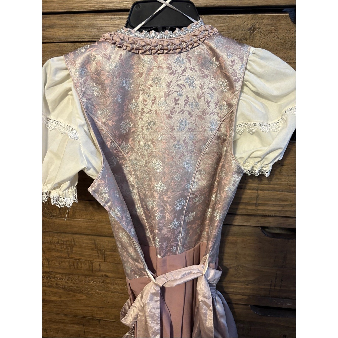 Landhaus Pink Dirndl Set EU 38 Oktoberfest Dress Blouse Apron Trachten