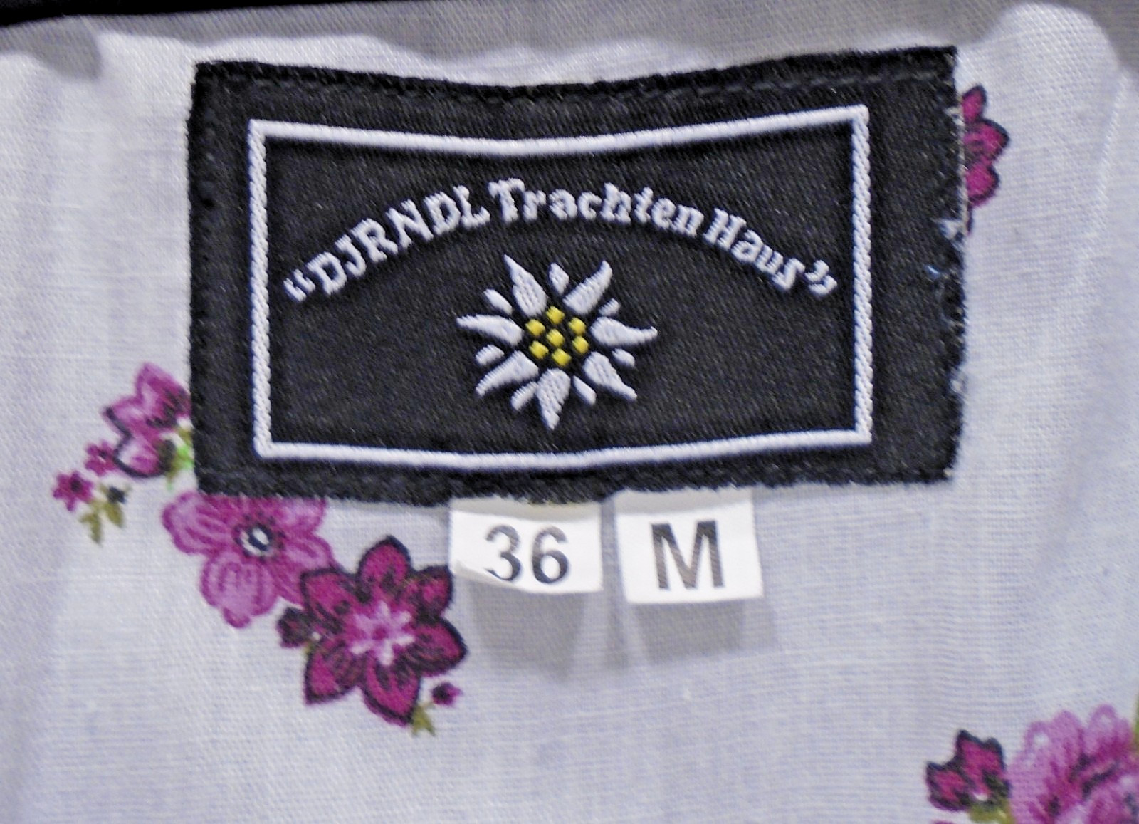 German Trachten Haus Dirndl Embroidered Black Dress Apron Octoberfest 36