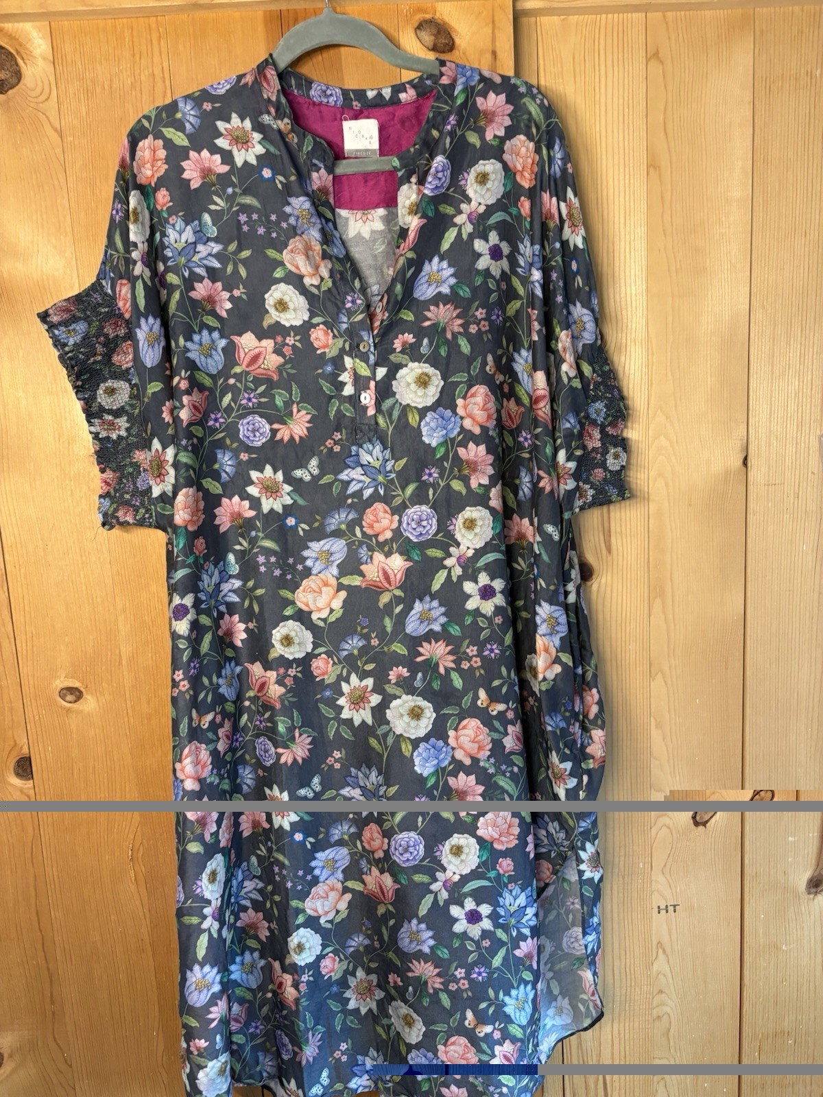 Nicobar Hazaar Bagh Kurta – Black One Size Loose Oversized Airy Boho Hippie
