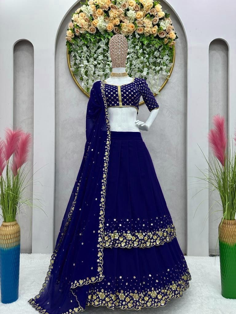 DESIGNER LEHENGA CHOLI INDIAN BOLLYWOOD WEDDING PARTY PAKISTANI WEAR READYMADE
