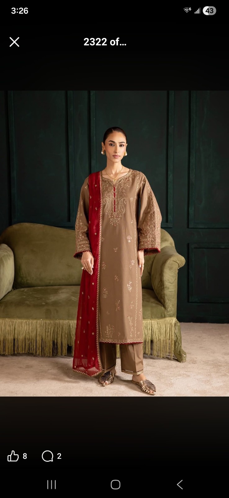 Batik Shalwar Kameez Pakistani