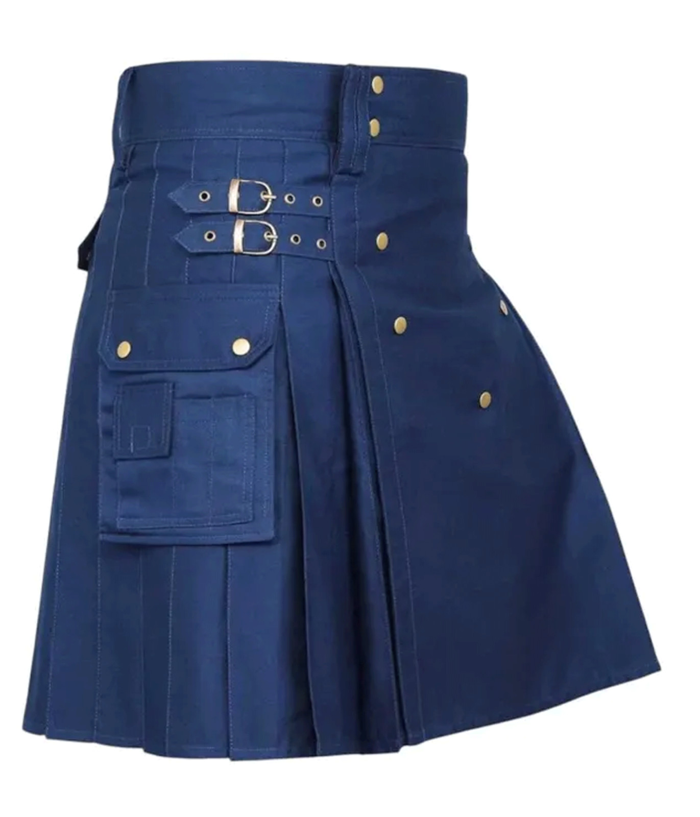 Scottish Handmade 100% Cotton Utility Kilt for Men – Cargo Pocket Modern Kilt