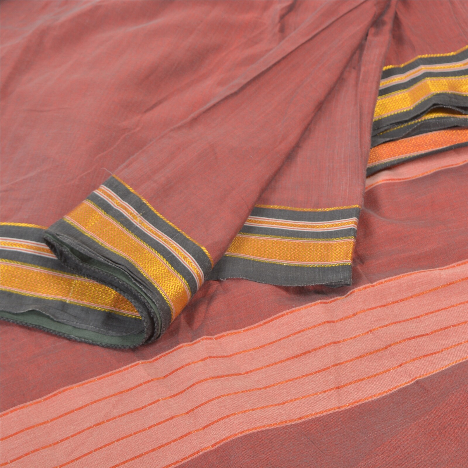 Sanskriti Vintage Indian Sarees Blend Cotton Woven Ilkal Premium Sari Fabric