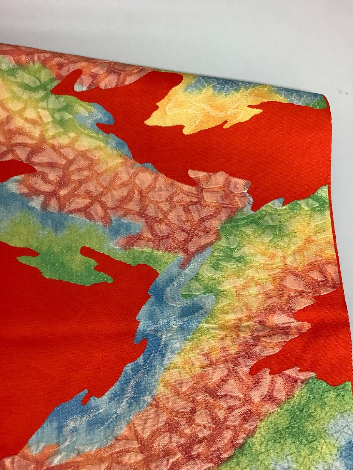 Japanese Vintage Kimono Nagoya Obi silk red expensive tradition 140.1×11.8inch
