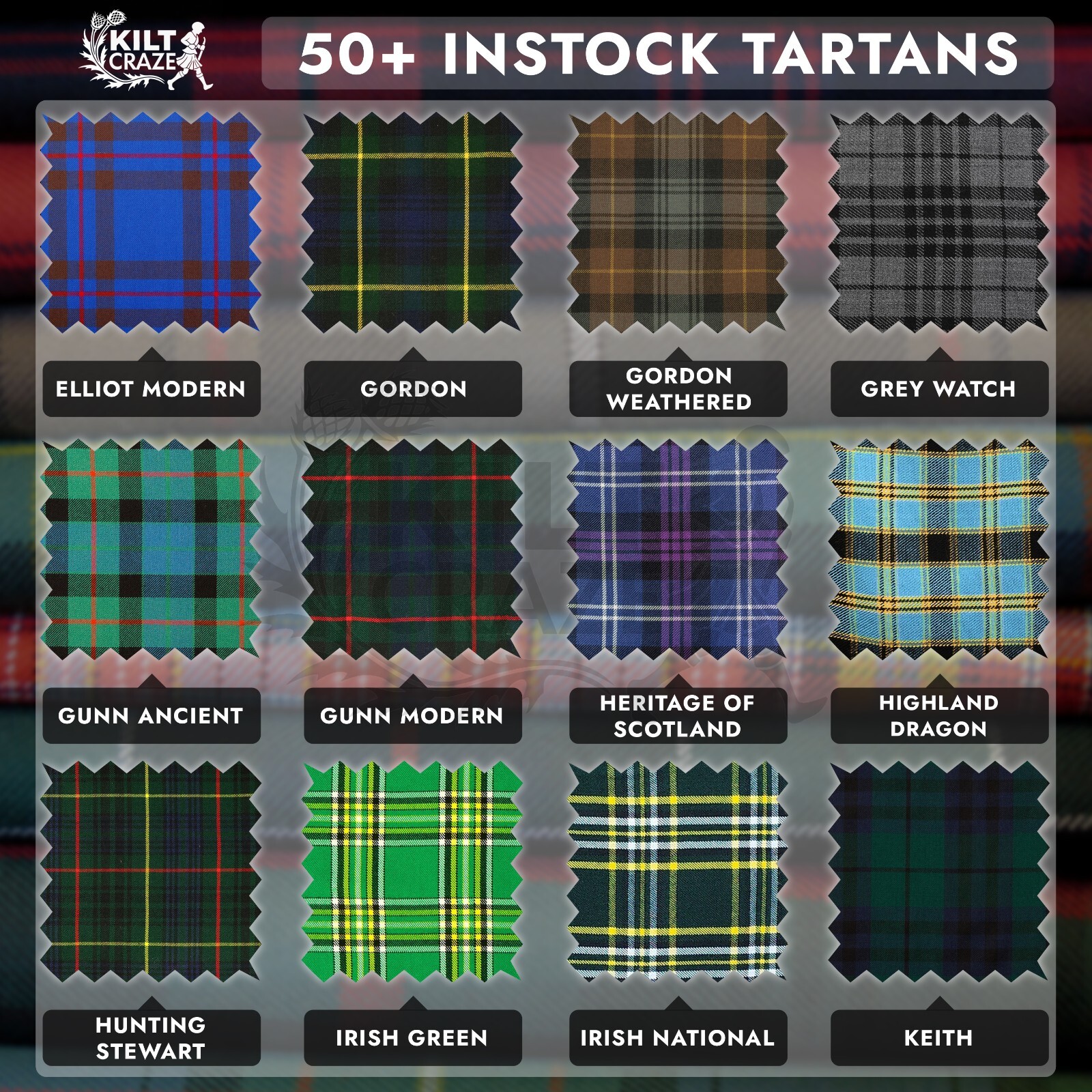 Mens Traditional Great Kilt 13oz 18th Century Scottish Great Kilt in 50+ Tartans