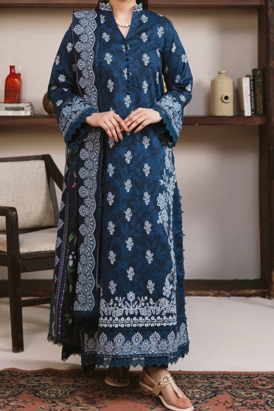 Indian Pakistani Tradition Designer Shalwar Kameez Cotton