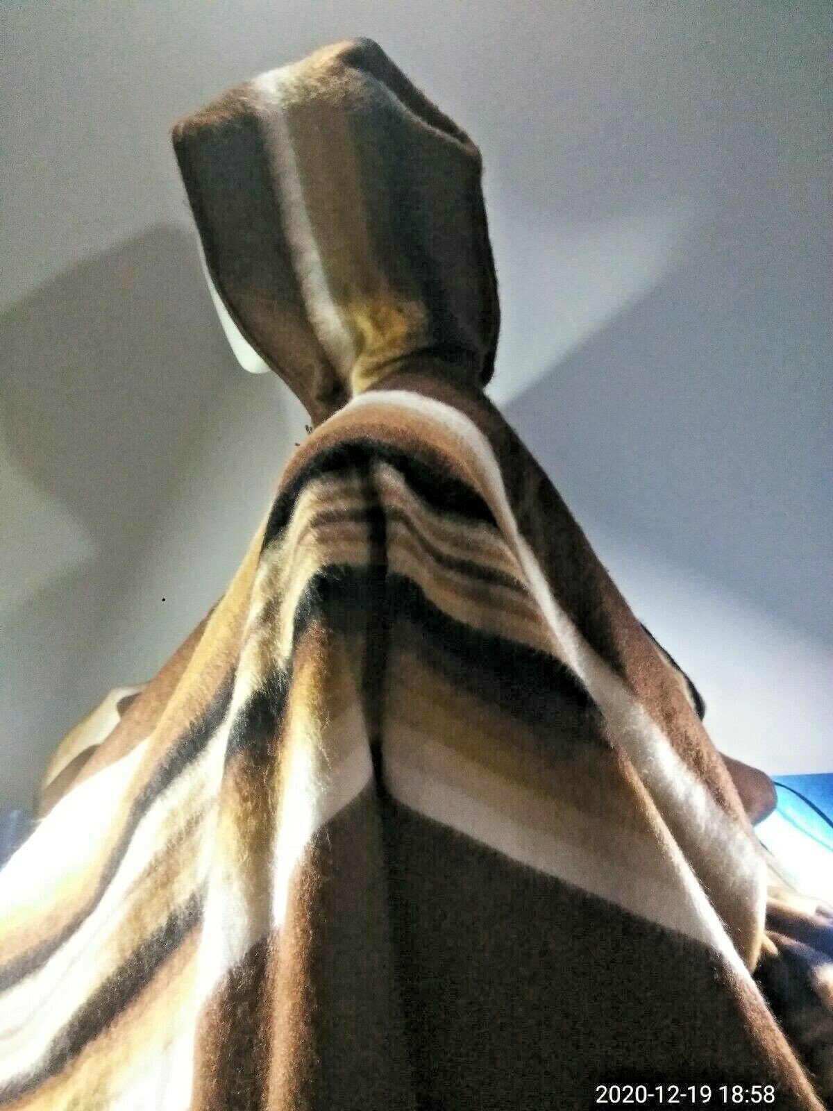 Andean Mountain Ceremony Peruvian alpaca wool poncho wit cap – large size