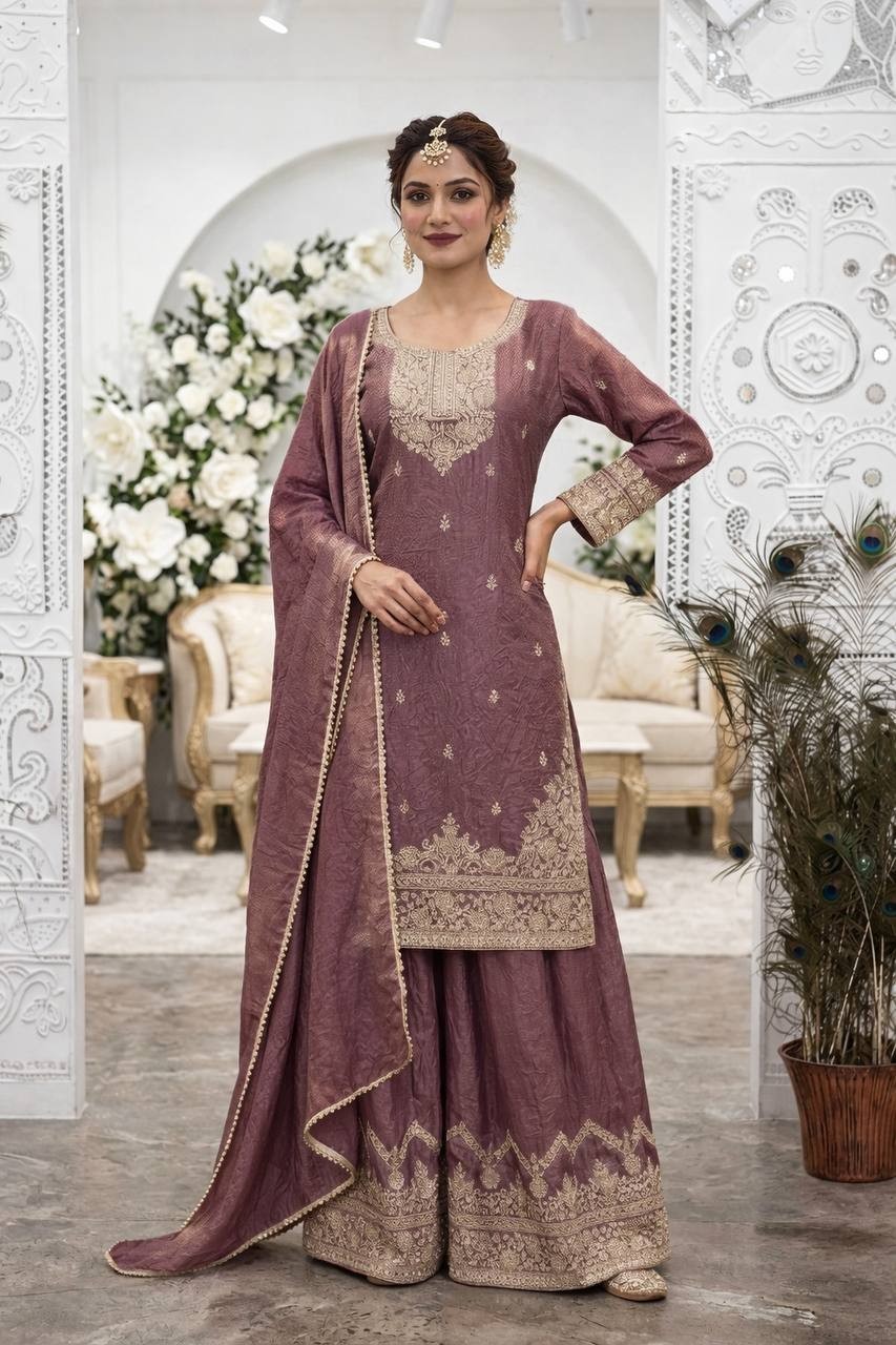 Designer Heavy Fancy Silk Salwar Embroidered Party Wear Ready To Wear Bollywood