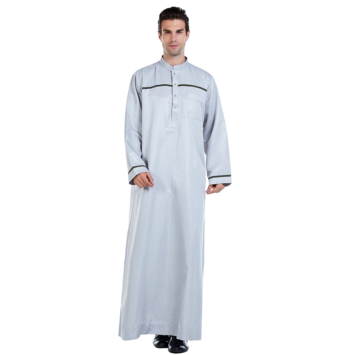 Saudi Men Robe Dishdasha Thobe Jubba Thoub Abaya Muslim Kaftan Islamic Ramadan