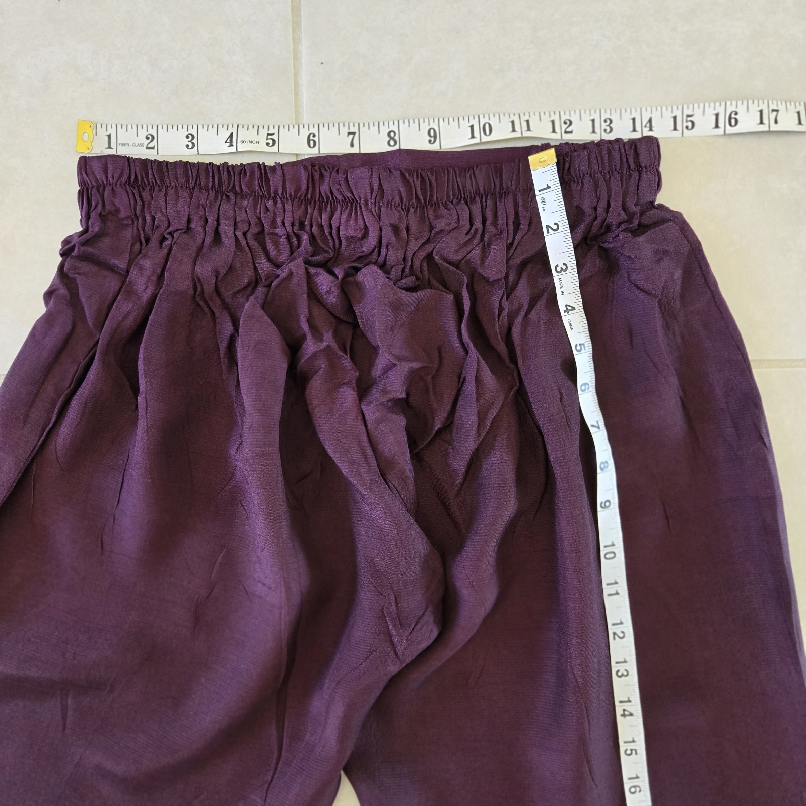 NEW Womens Sz L Large Traditional Indian Pakistani Dark Purple Salwar Kameez