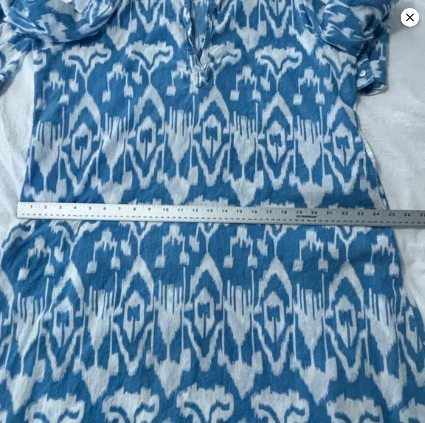 Livro Classic Kurta blue ikat size XL