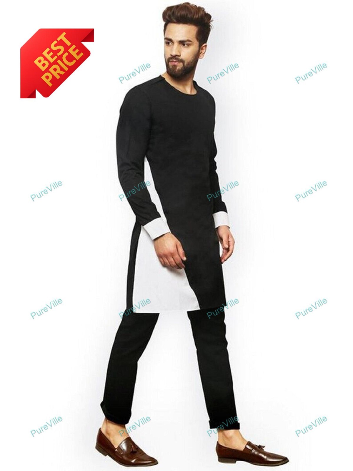 Mens Kurta Handmade New Wear Traditional Fashion Shirt Mens Kurta Cotton Clothin