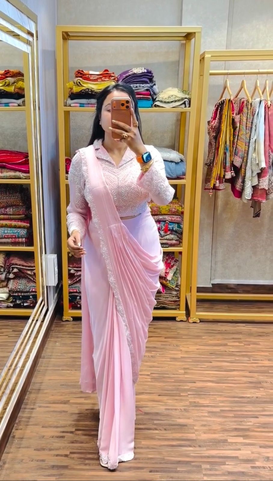 SAREE BLOUSE READYMADE DESIGNER SARI CHOLI INDIAN PARTY WEAR BOLLYWOOD DRESS