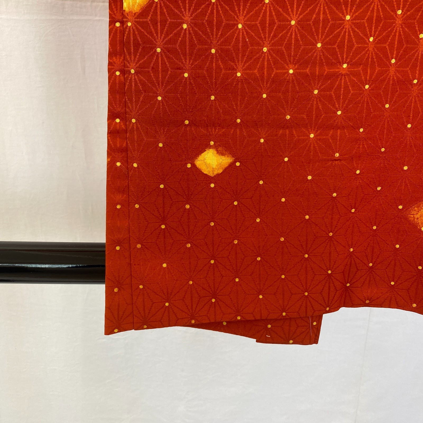 Japanese Vintage Kimono Haori Jacket Silk Red Traditional Authentic 32in