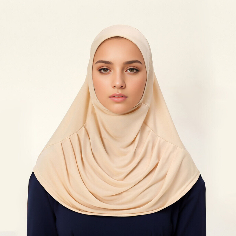 Muslim Headscarf Women African Headgear Loose Hijab Fitting Lazy Base Hat Turban
