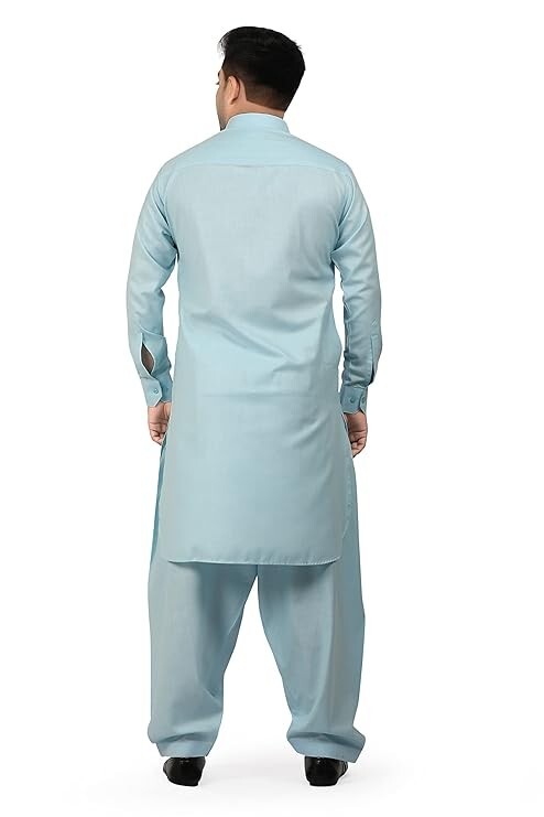 Afghani Style Men’s Pathani Suit/Cotton Blend Kurta pyjama set Free Shipping
