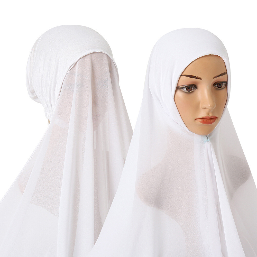Women Muslim Headscarf Hijab Bonnet Cap Instant Turban Wrap Amira Hat Scarf