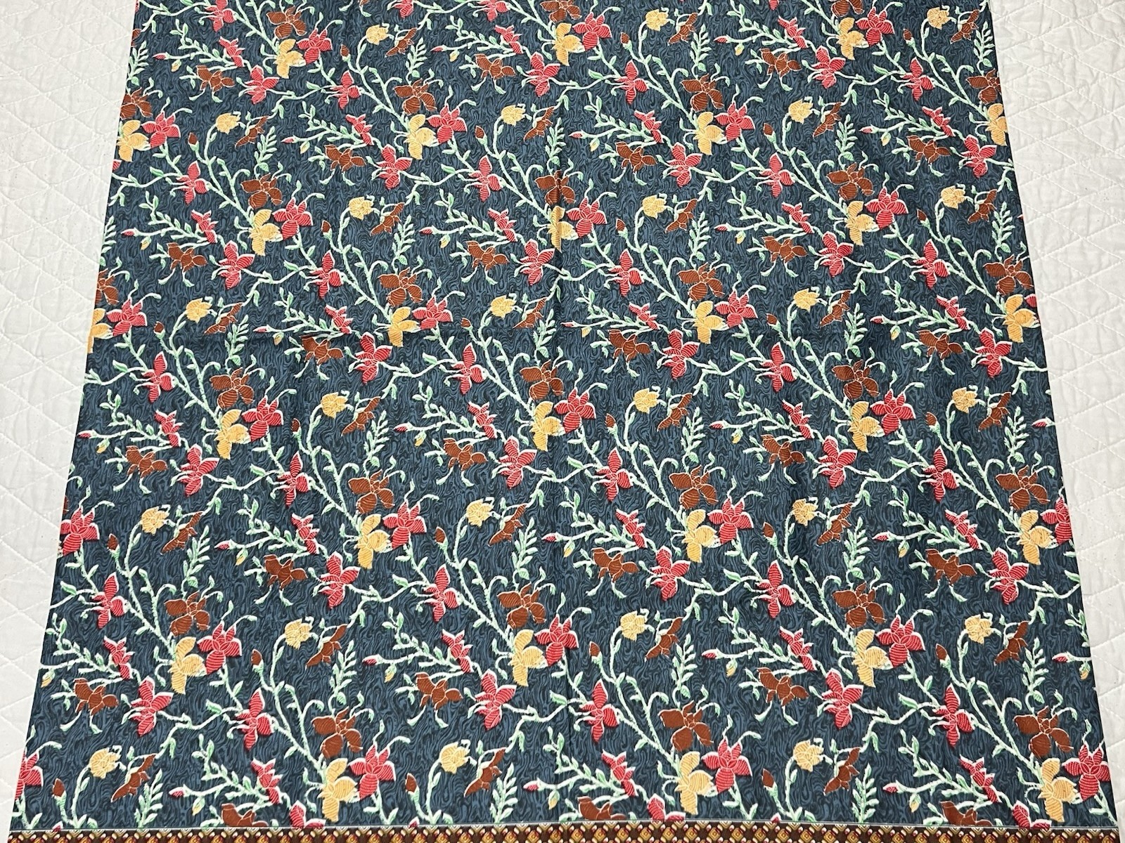Southeast Asia 100% Cotton Sarong, Malong, Tapis Wrap Around Skirt Floral Design