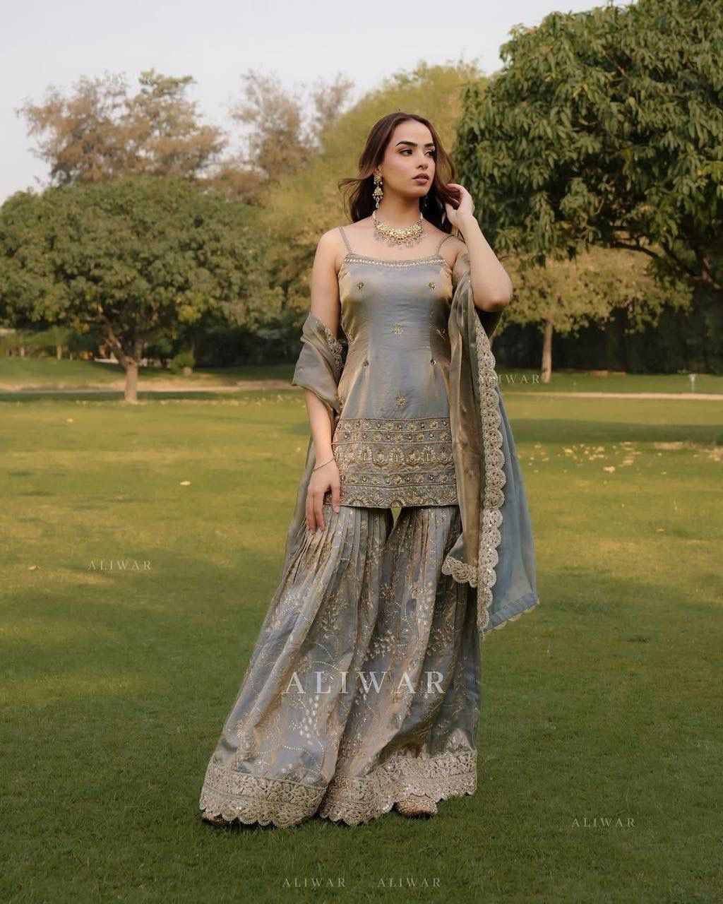 Salwar Kameez Indian Pakistani Wedding Palazoo Bollywood Sharara Plazzo Suit eid