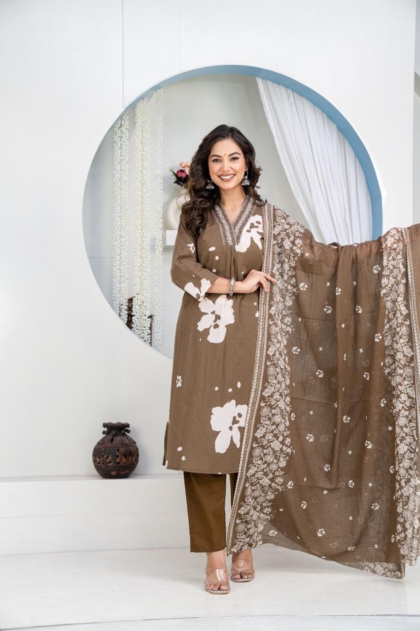 Plus Size Stitched Kurta Palazzo Dupatta Set, Women’s Pakistani Salwar Kameez