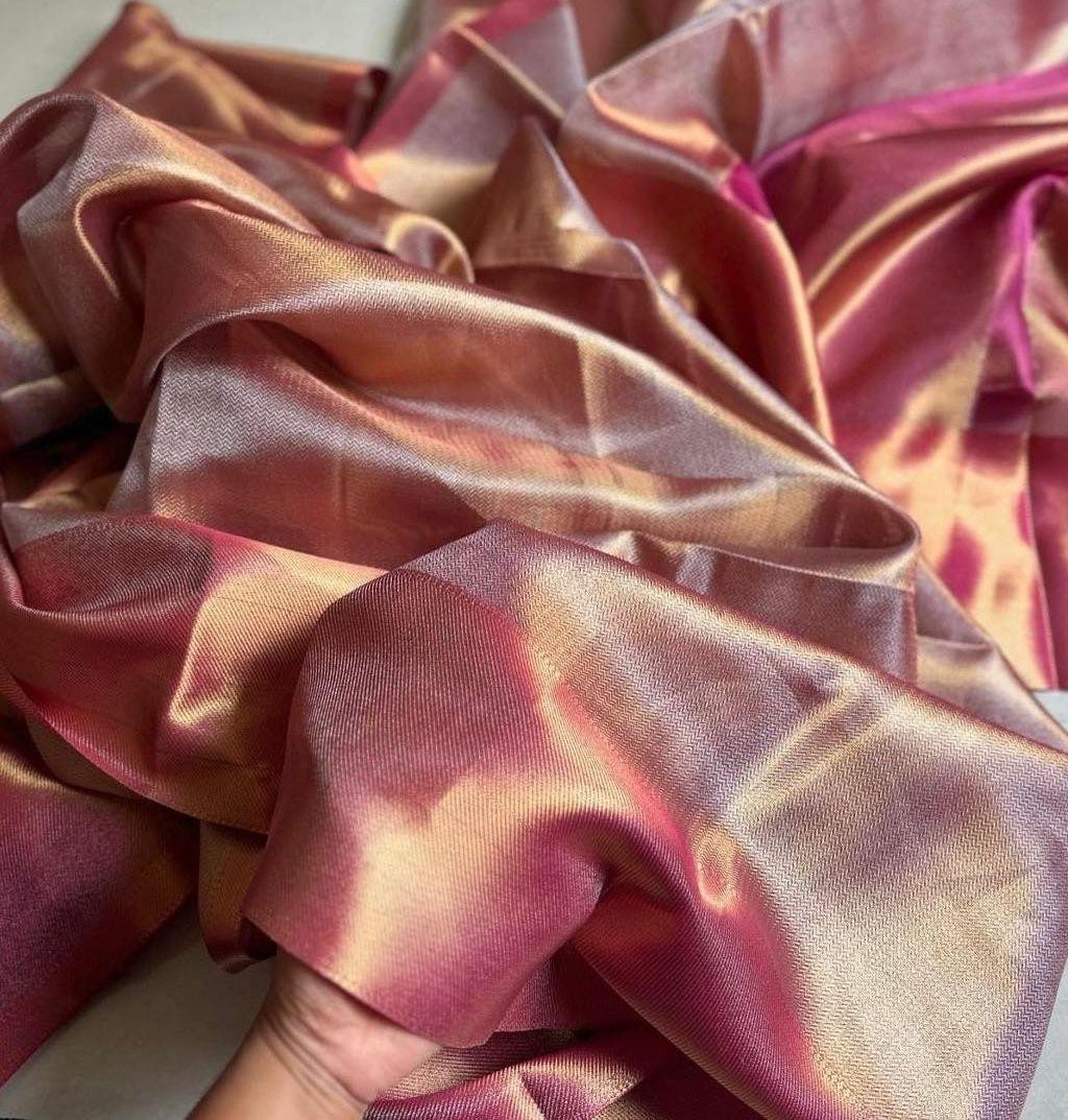 Premium Banarasi Tissue Silk Saree | Soft Woven Designer Party Wedding Ethnic BP