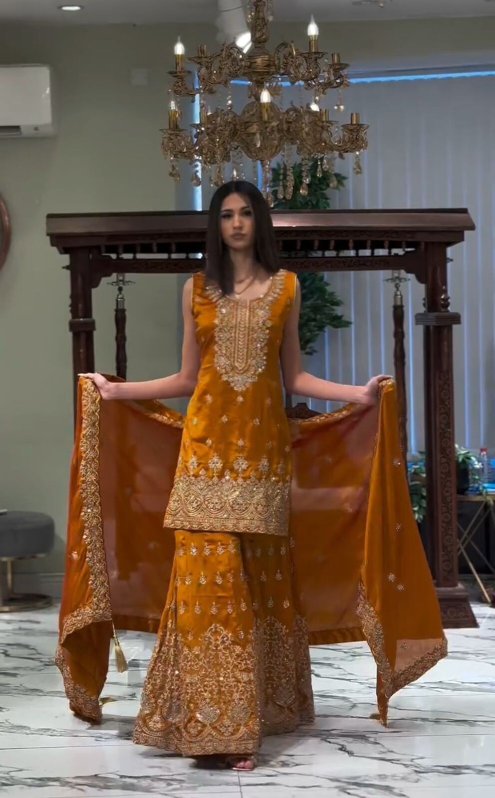 SALWAR KAMEEZ PAKISTANI INDIAN WEDDING PARTY WEAR DRESS BOLLYWOOD SUIT SHARARA