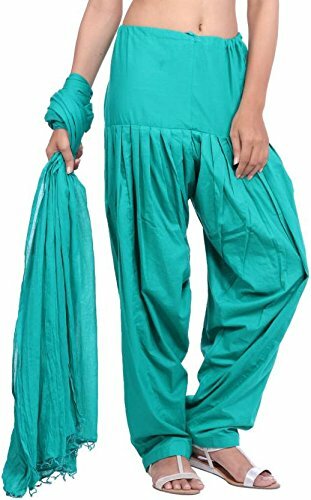Traditional Women’s Patiala Salwar and Duppata Pure Cotton Free Size