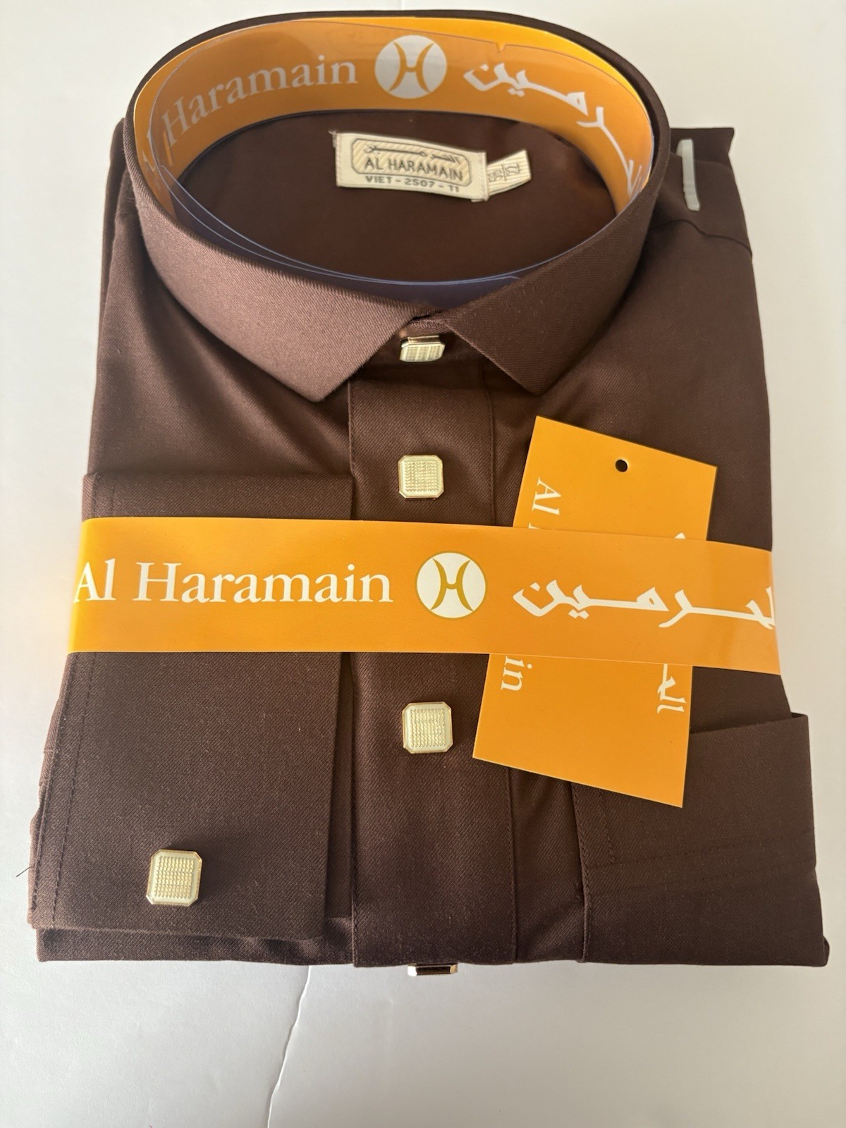 Size 56L Men High Quality Winter Thobe CUFF SLEEVE SHIRT COLAR