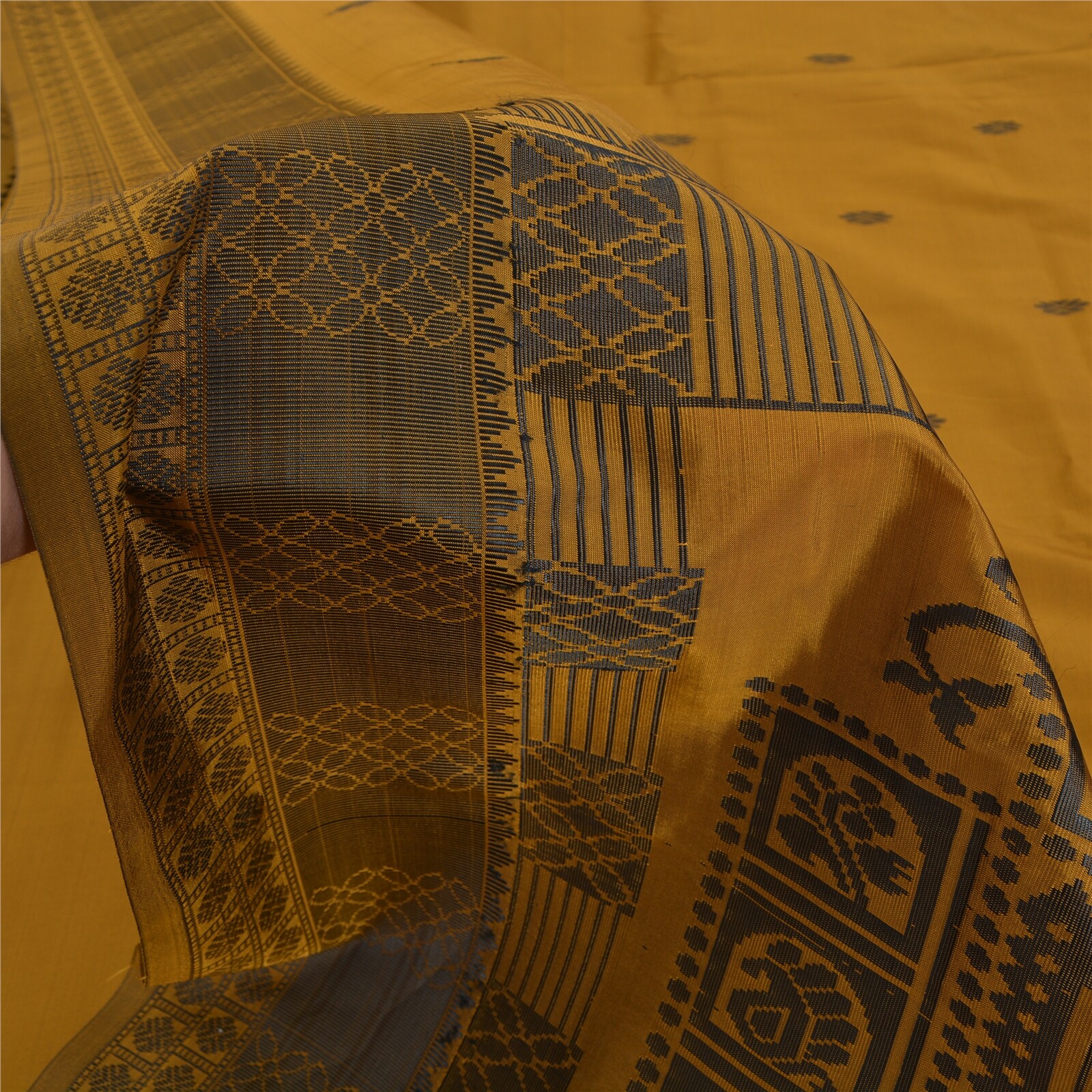 Sanskriti Vintage Green Indian Sari Blend Silk Bengali Tant Sarees 5 Yard Fabric
