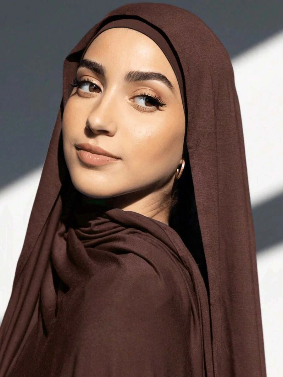 2pcs Jersey Hijab & Undercap Set Soft Breathable Modal Scarf