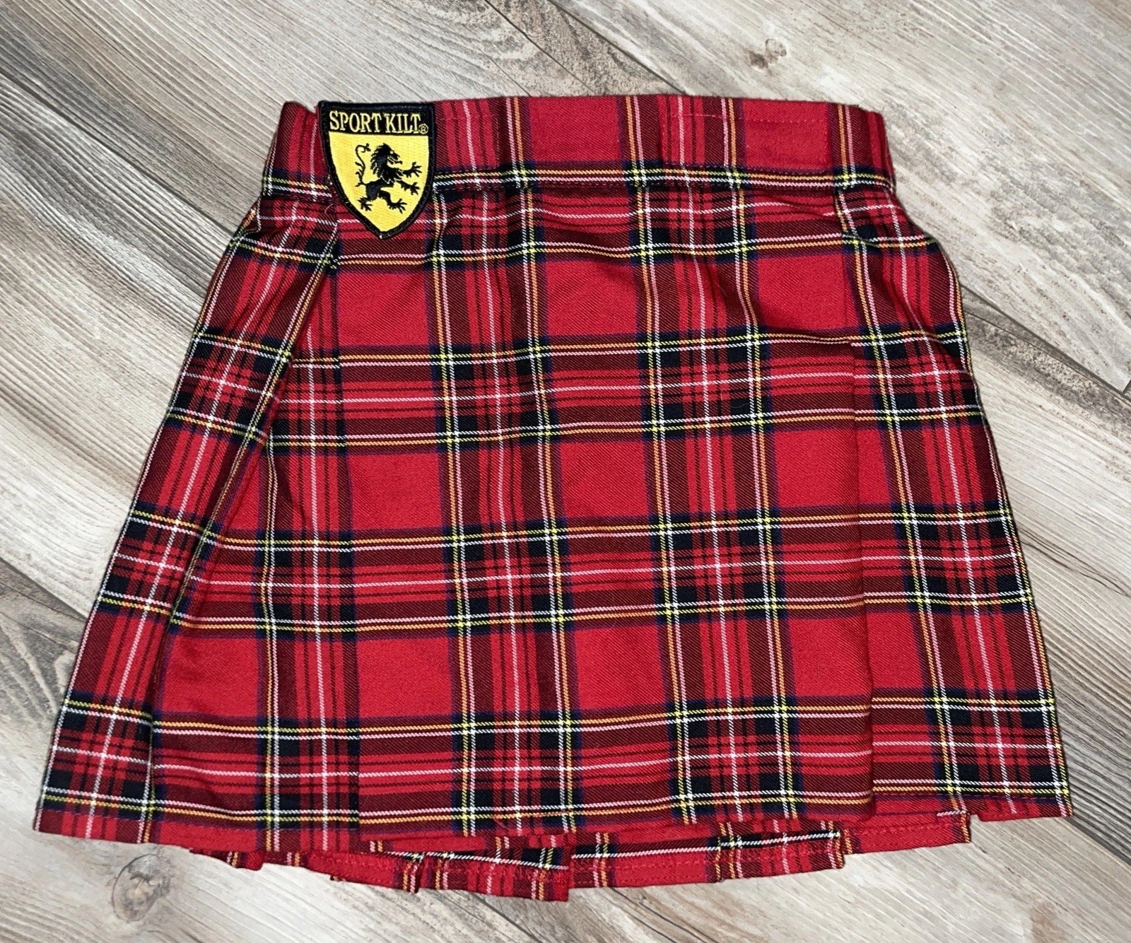 Sport Kilt Made in USA Red Stewart Tartan? Polyester Acrylic Youth