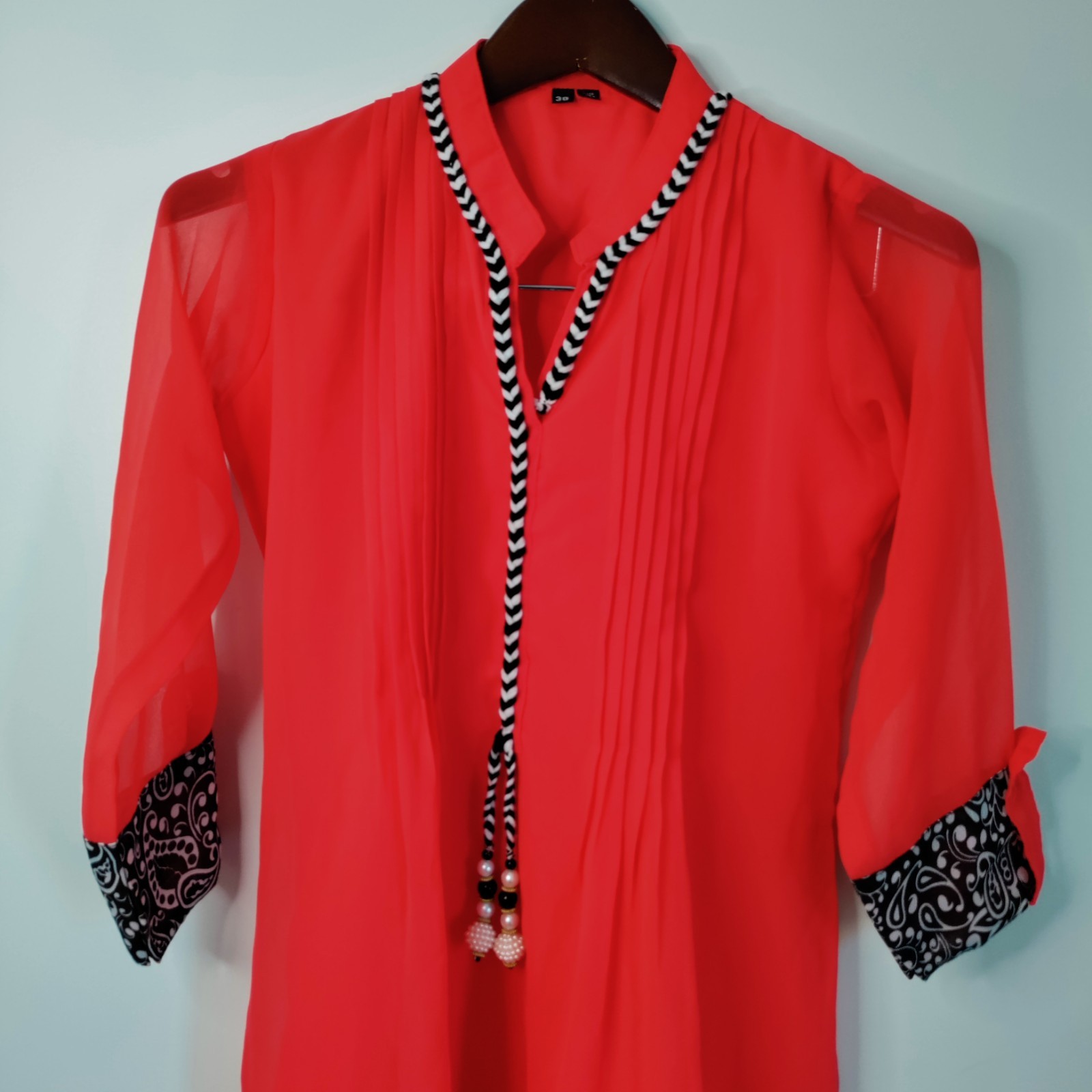 Beautiful Kurti Ladies Ethnic Wear Dress Red Women 38 Fashion Traditional Artsy