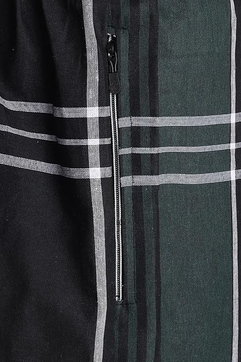 Elastic Premium Cotton Lungi Dhoti With Pocket Pack of 1 Green