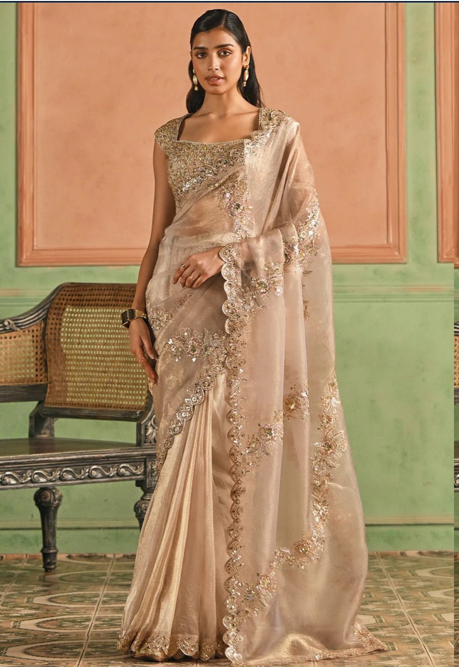 Lashkaraa Organza Saree Size Small– Brand New with Tags