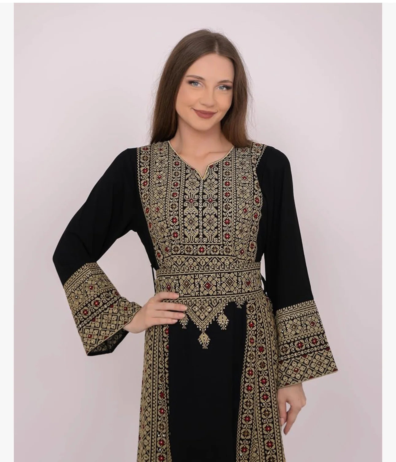 Tarif Thobe – Women’s Embroidered Dress, Perfect for Eid, Abaya, Ramadan