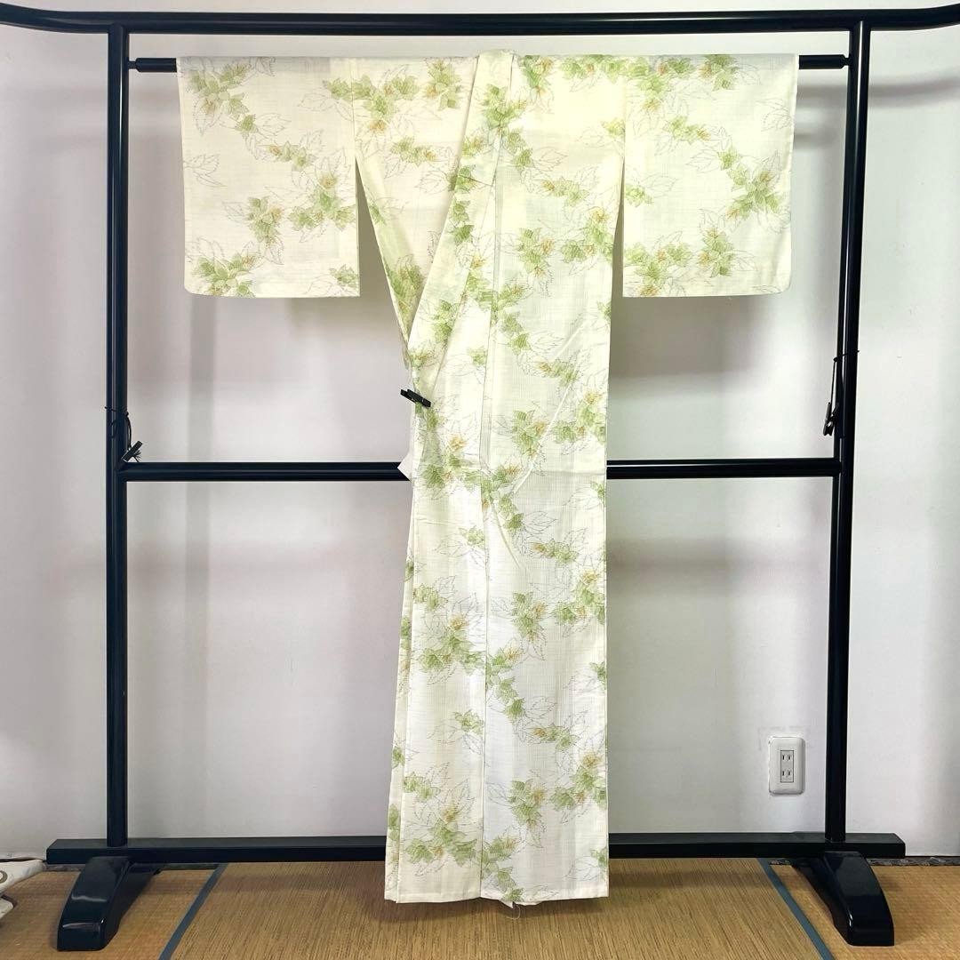 Kimono Mixed Polyester Linen Summer Kimono Ochre Botanical Design Motif