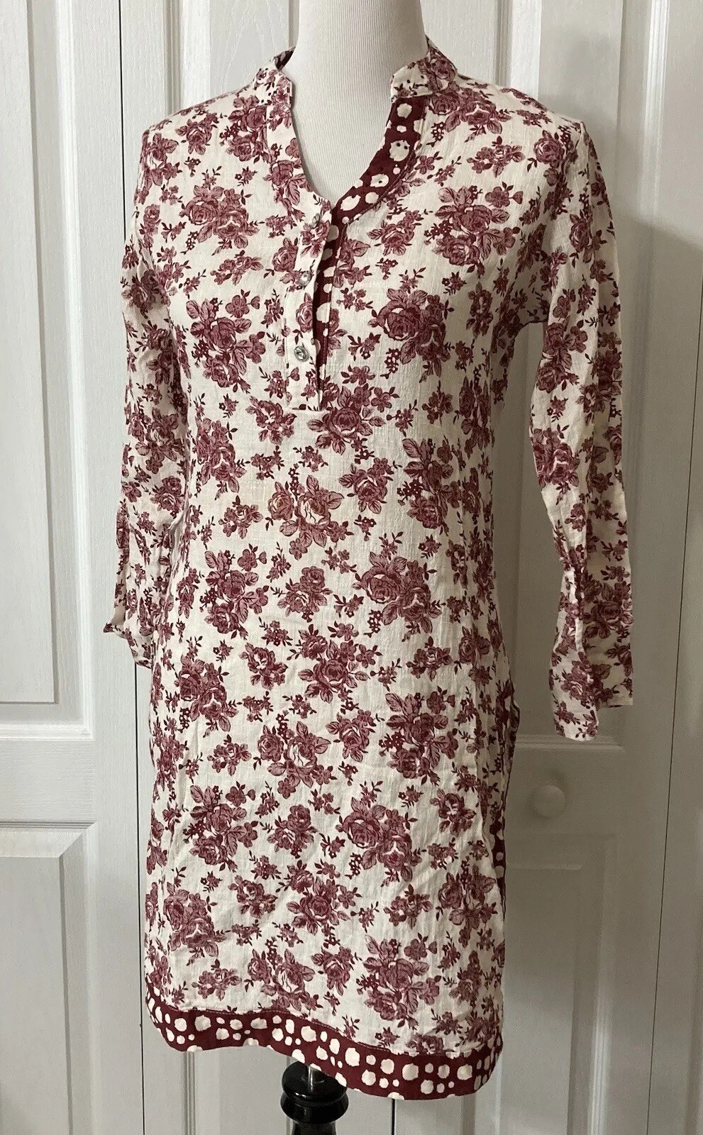 Women’s Hip H Hop Indian Traditional Cotton Tunic Top Ethnic Wear Sz S Sparkles
